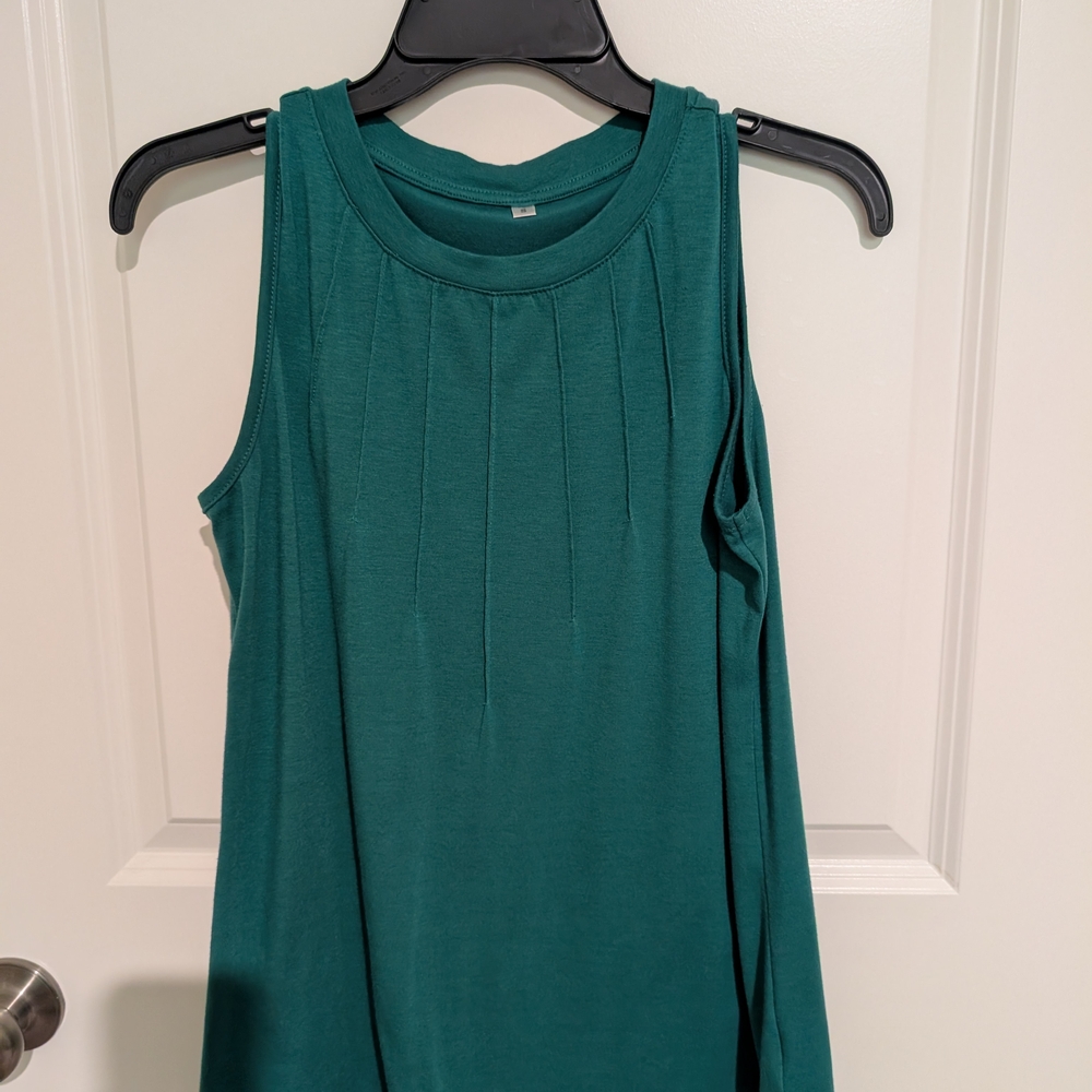 Sleeveless Green Top